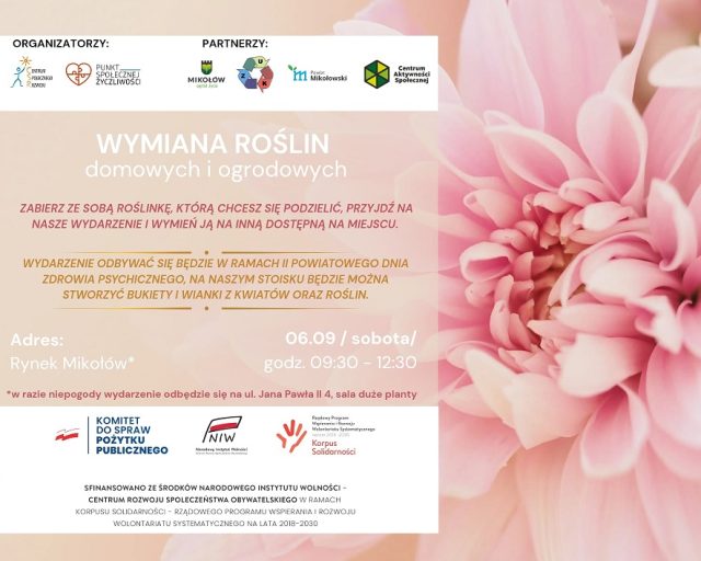 Kochasz rośliny? Wymień się nimi na mikołowskim rynku