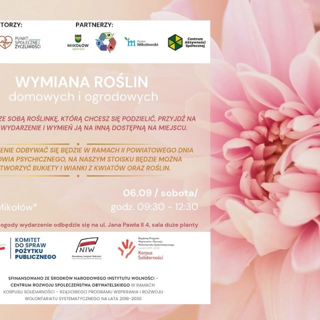 Kochasz rośliny? Wymień się nimi na mikołowskim rynku