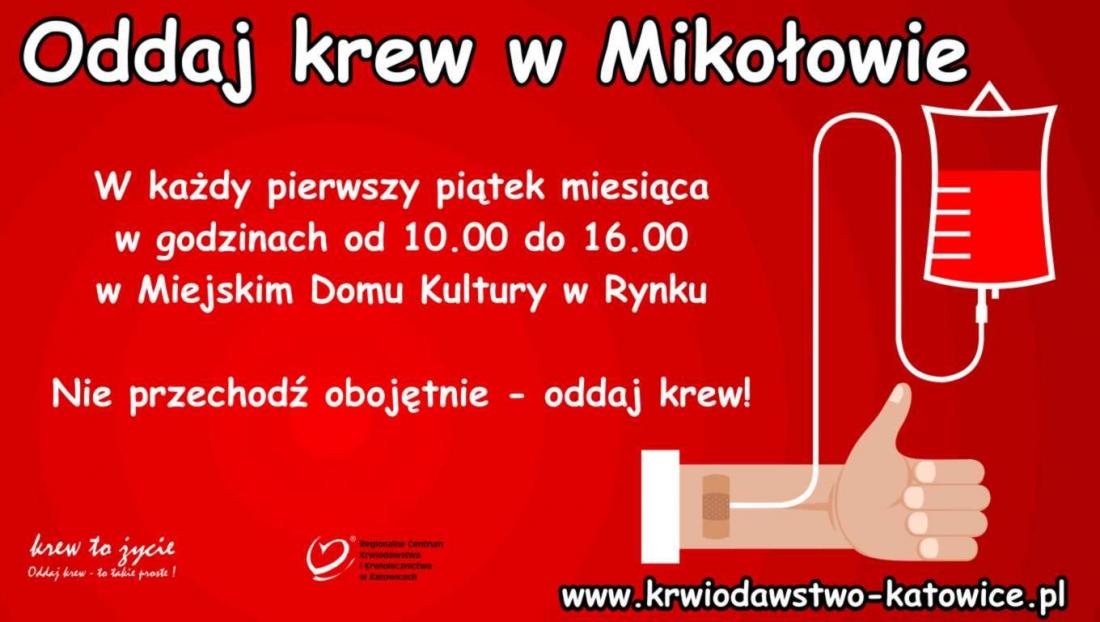 Oddaj krew w Mikołowie