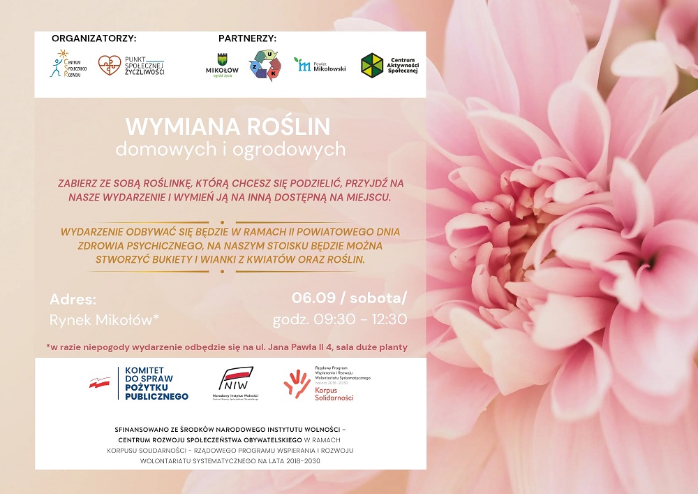 Kochasz rośliny? Wymień się nimi na mikołowskim rynku