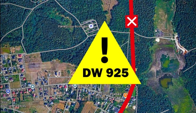 Utrudnienia na drodze DW925 w Mikołowie-Borowej Wsi – czasowe zamknięcie