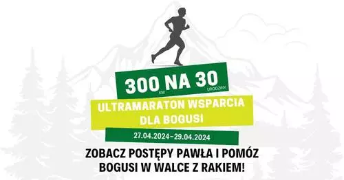 300 km na 30 urodziny! Paweł Kempny w ultramaratonie wsparcia dla Bogusi