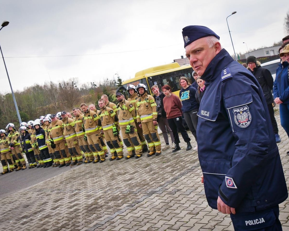12 kwietnia w Łaziskach Górnych odbyły się pierwsze na taką skalę ćwiczenia służb ratowniczych / fot. Powiat Mikołowski