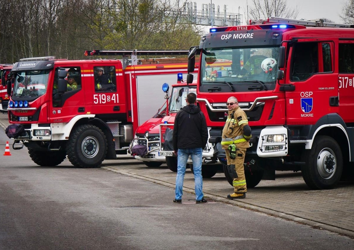 12 kwietnia w Łaziskach Górnych odbyły się pierwsze na taką skalę ćwiczenia służb ratowniczych / fot. Powiat Mikołowski