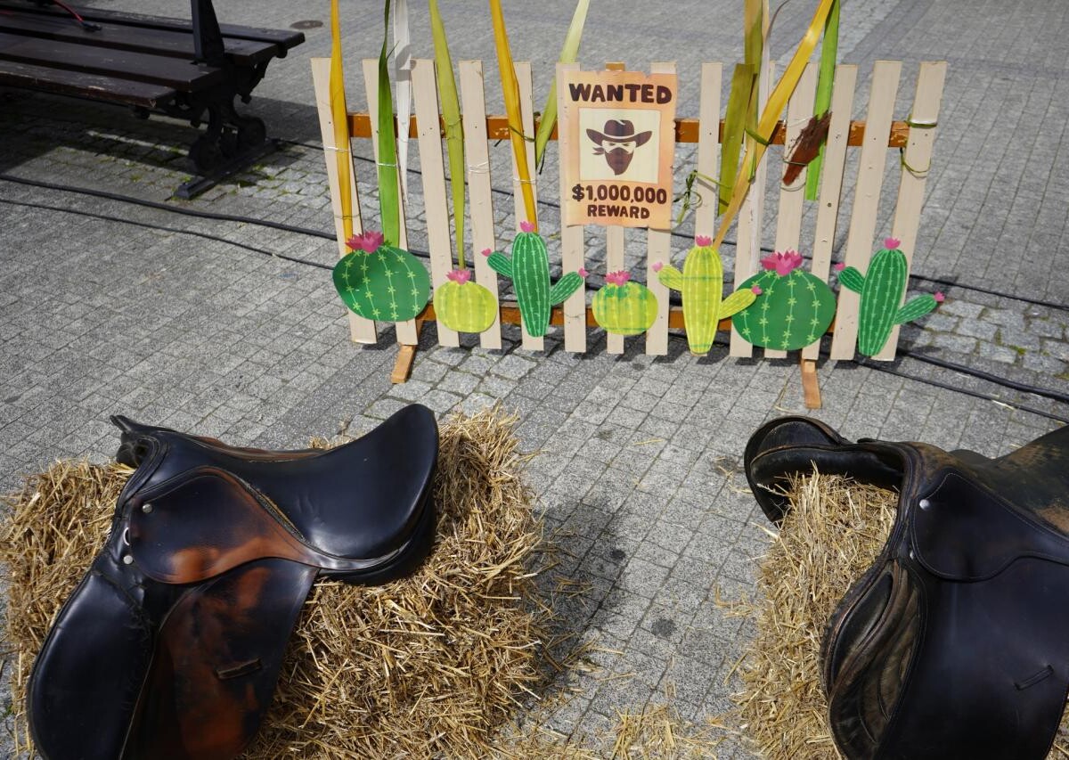 W minioną sobotę mikołowski Rynek zamienił się w tętniący życiem Dziki Zachód, pełen radosnych dzieci i aktywnych dorosłych / fot. MDK Mikołów