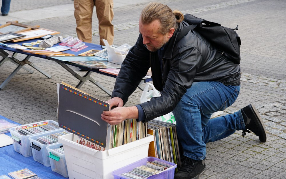 Muzyka na winylach to nieodzowny element każdego Jarmarku Staroci w Mikołowie