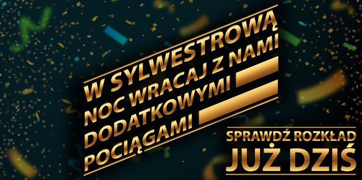 Koleje Śląskie - dodatkowe połączenia na Sylwestra