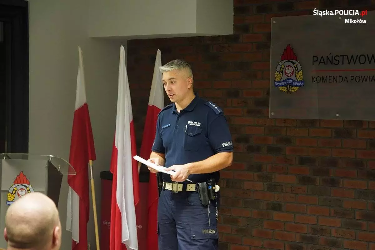Policjanci mikołowskiej jednostki przeprowadzili szkolenie wśród strażaków-ochotników z terenu całego powiatu / fot. KPP Mikołów