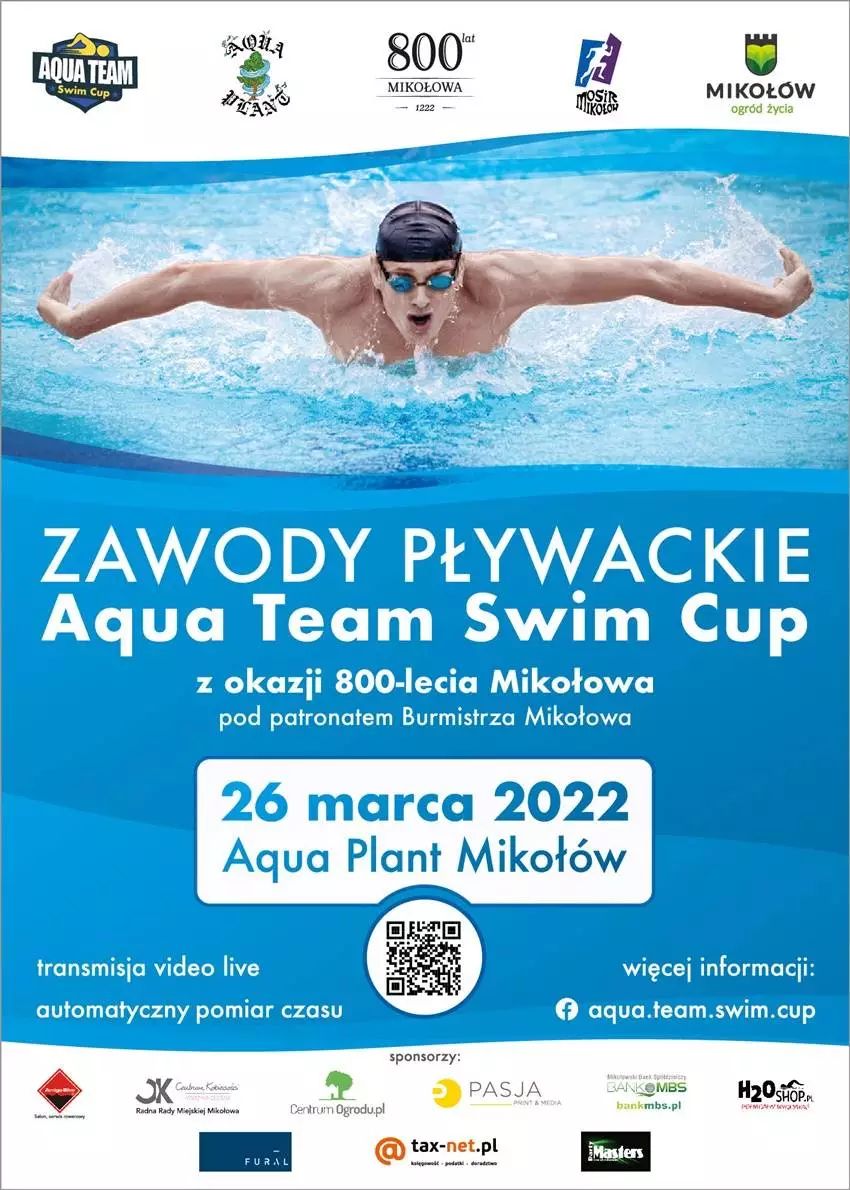MOSiR Mikołów: Zawody pływackie z okazji 800 - lecia Mikołowa - Aqua Team Swim Cup / fot. MOSIR