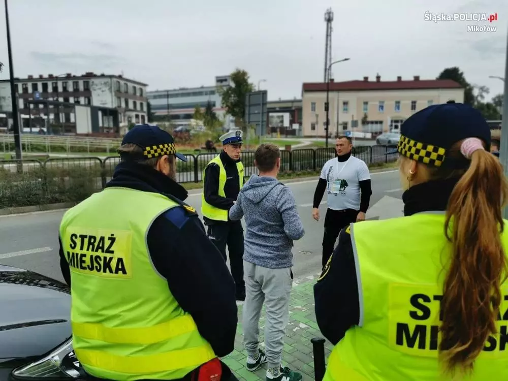 Policja zabezpieczyła sobotni bieg w centrum Mikołowa / fot. KPP Mikołów