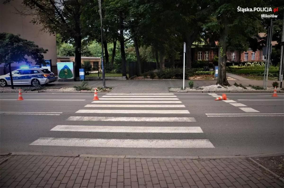 Potrącenie pieszej w centrum Mikołowa