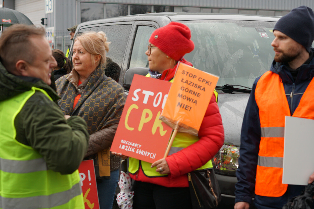 Protest przeciwko CPK/KDP w Mikołowie