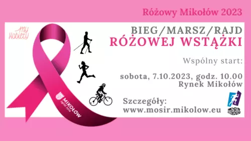 Różowy Mikołów 2023: bieg, marsz, rajd rowerowy - ruszają zapisy!