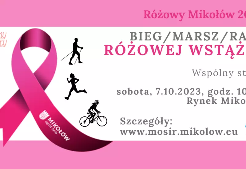 Różowy Mikołów 2023: bieg, marsz, rajd rowerowy - ruszają zapisy!