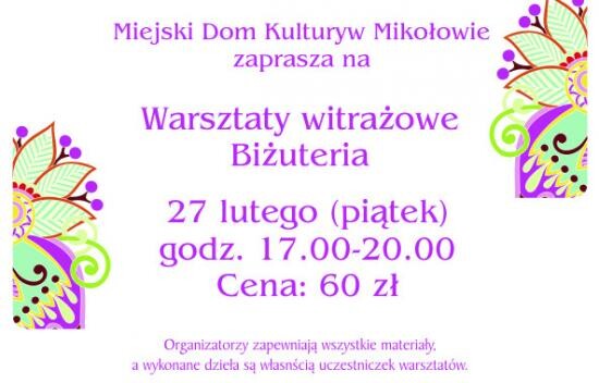 Warsztaty witrażowe - biżuteria