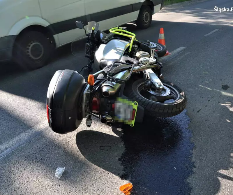 Wypadek z udziałem motocyklisty. Policja apeluje o rozwagę