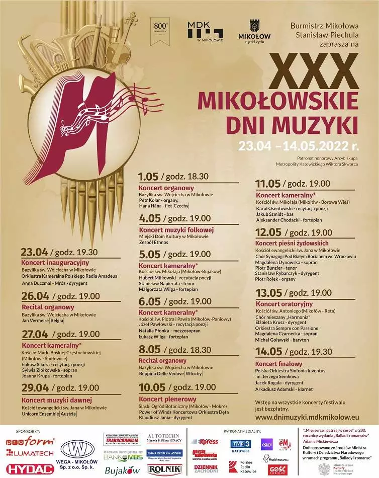 XXX Miko&#322;owskie Dni Muzyki: Znamy dat&#281; i program!