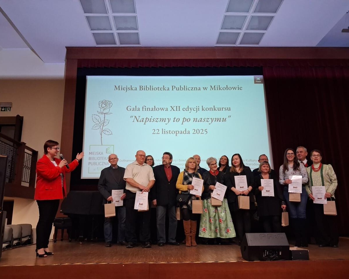 Zakończenie XII edycji konkursu „Napiszmy to po naszymu” w Mikołowie / fot. MBP Mikołów