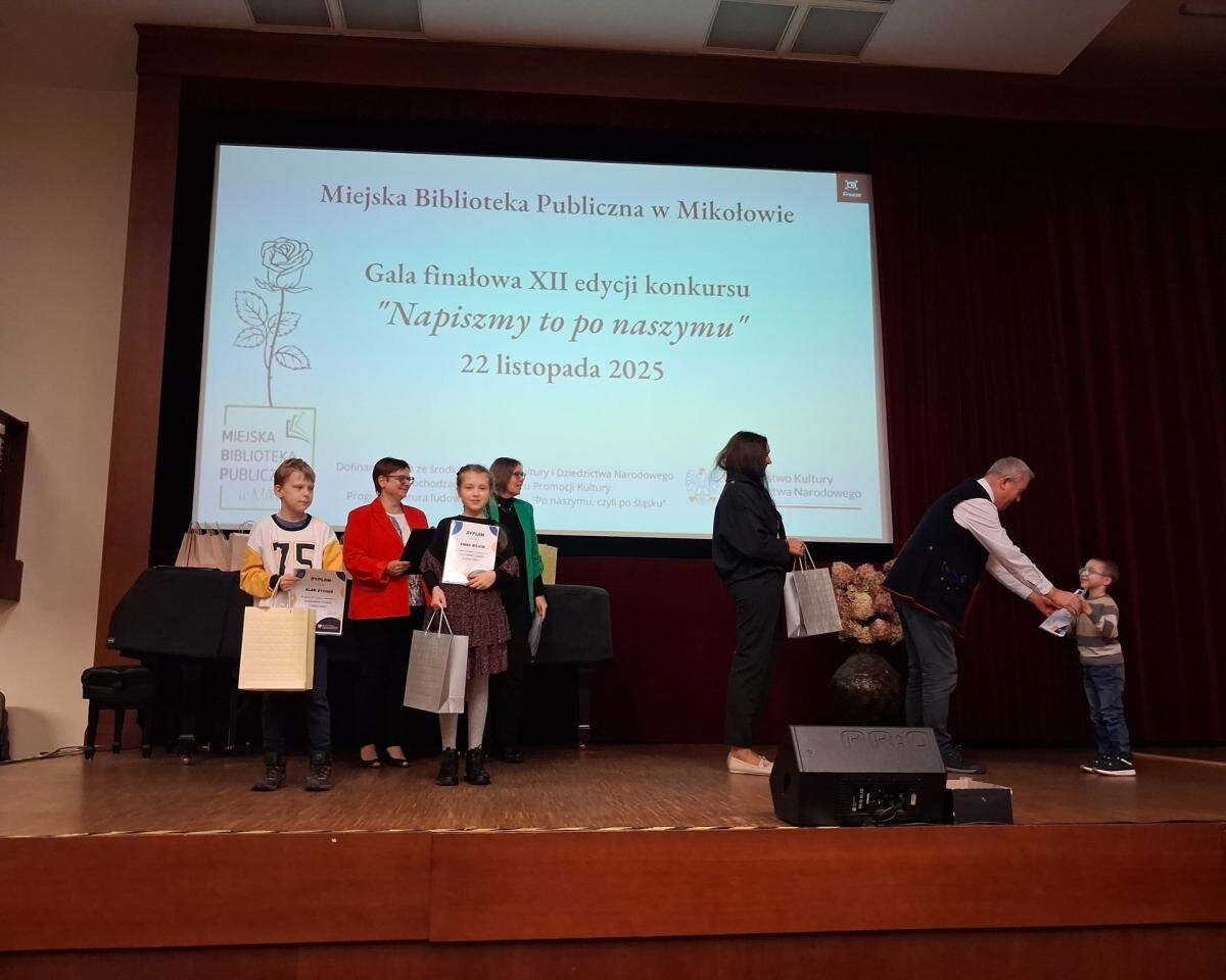 Zakończenie XII edycji konkursu „Napiszmy to po naszymu” w Mikołowie / fot. MBP Mikołów
